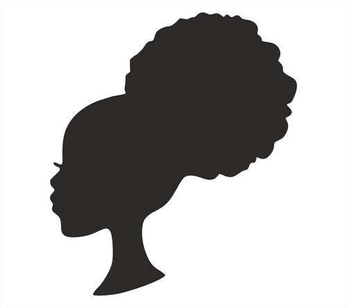 Afro barbie head vinyl decal - afro,