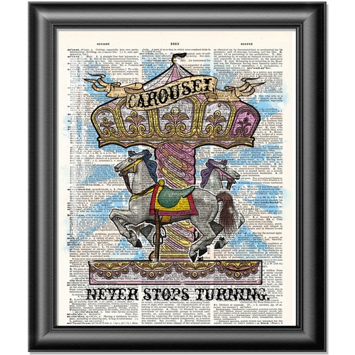 Carousel dictionary art