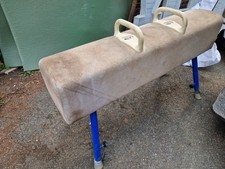 Vaulting Horse Square End With Pommels and Castors - Adjustable