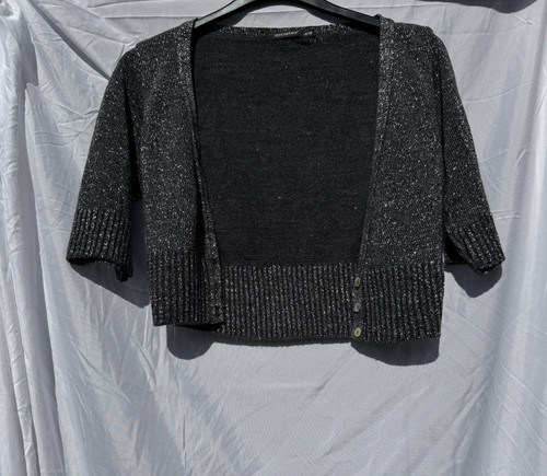 Sparkly cardigan cropped half - sparkly,