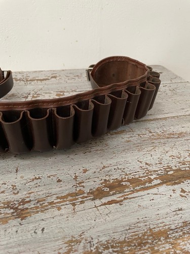 French leather cartridge belt - french,