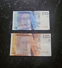 Pair of Gibraltar Pounds £10 & £20