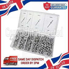 400PC RIVETS ASSORTED MULTIPLE SIZES ALUMINIUM DOME HEAD BLIND POP MIXED SET