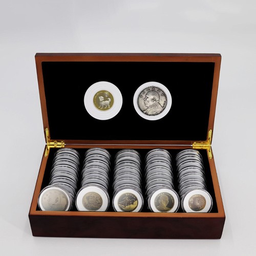 50pcs 46mm clear coin capsules - clear,