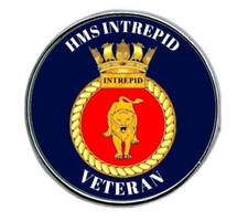 HMS Intrepid Veteran Royal Navy Lapel Pin Badge