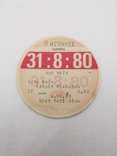 DIGGING MACHINE MASSEY FERGUSON 1980 LVLO Original Old Road Car Tax Disc Rare