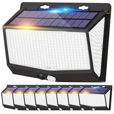 468 LED Solar Power PIR Motion Sensor Lights Outdoor Garden Security Wall Lamp