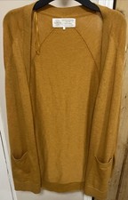 Fat Face Mustard Yellow Longline Cardigan with Cashmere New Without Tags  Size 8