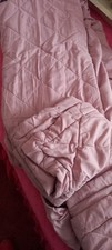Quilted Double Bed Bedspread And Pillow Cases Rose