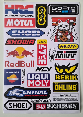 Motorbike sticker sheet - motorbike,