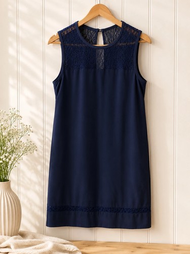 Reiss navy lace detail - detail, dress