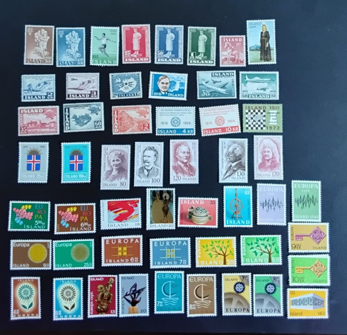 Stamps iceland lot - lot, 52