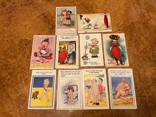 Collection of vintage comic postcards, including Mabel Lucie Attwell