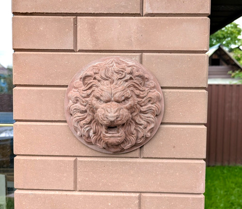 Concrete lion head outdoor - lion,