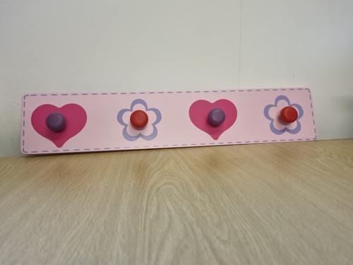Childrens coat hooks pink - childrens,
