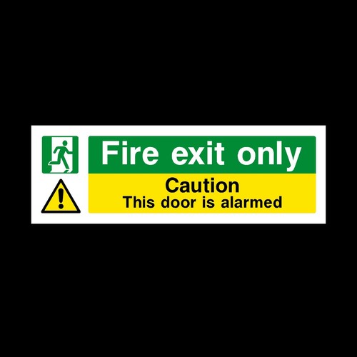 Fire exit door alarmed - door,
