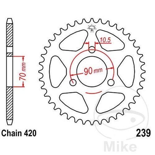 Sprocket pitch 420 teeth - sprocket,