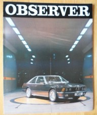 BMW 6 SERIES OBSERVER Special Edn Coupe Convertible 1982 brochure - MGA 635 CSi