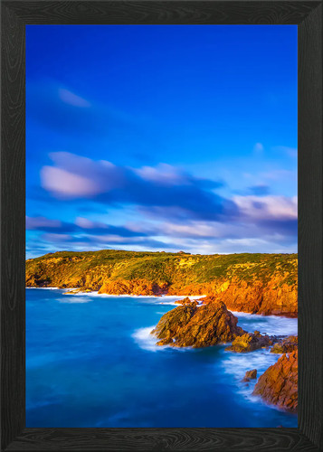 Rocky coastline framed wall - coastline,