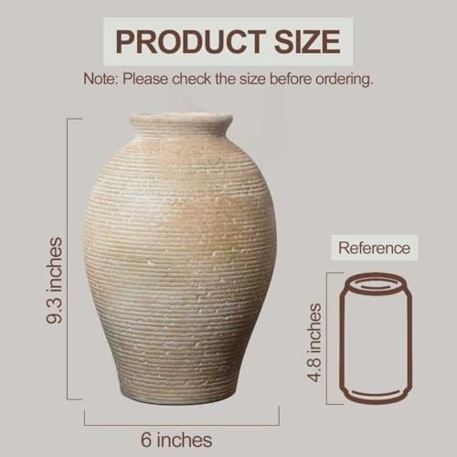 Rustic ceramic flower vase - rustic,