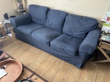 IKEA Ektorp 3-Seater Sofa Blue.  Washable Replaceable washable Covers. 