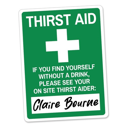 Thirst aid home bar - aid, sign