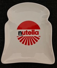 Nutella Ferrero Toast Shaped Novelty Collectable Plate Ceramic