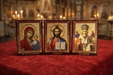 Handmade orthodox triptych - handmade,