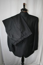 Vtg Berwin black evening tuxedo 2 piece suit 44" Waist 38" L 30" dandy revival