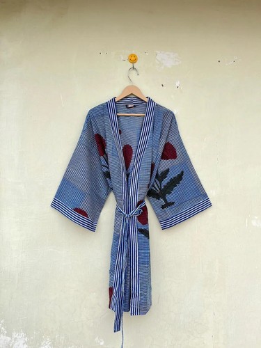 Indian blue floral - floral, print