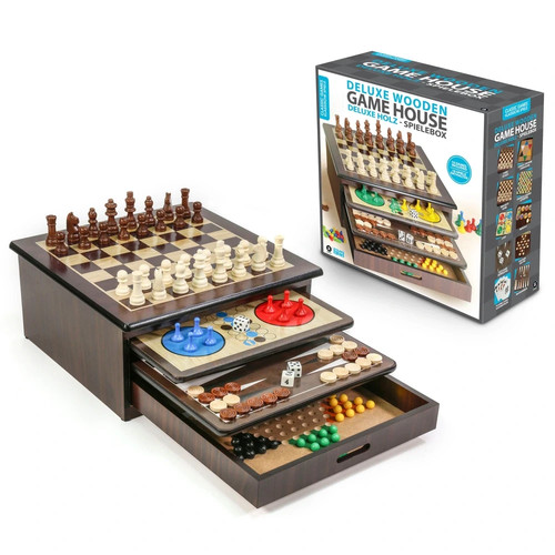 Deluxe wooden game house 10in1 - house,