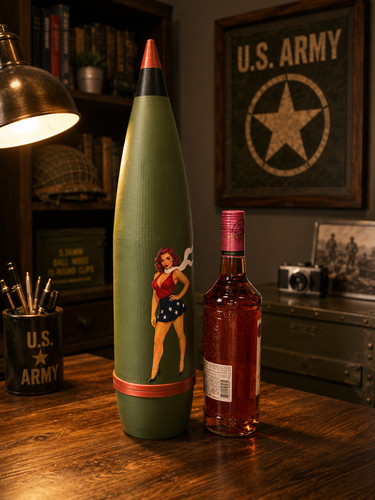 Artillery shell bottle holder - bottle,