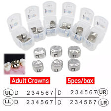 Dental Permanent Molar Crowns Adult Preformed Temporary Crown Stainless Steel