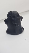 Black obsidian ghost carving - black,