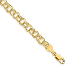 10k Solid Double Link Charm