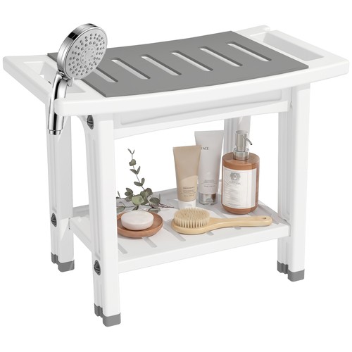 Homcom tier shower bench - shower,