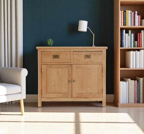 Small rustic oak sideboard - small,
