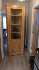 Solid Oak Corner Display Unit