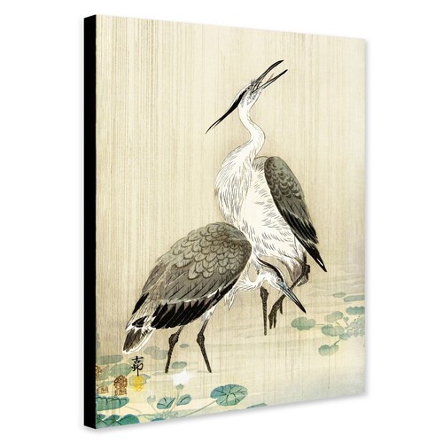 Two herons the rain - in,