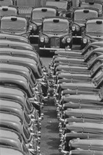 Stationary black cabs during a