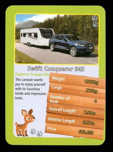 Info card caravan swift - card,