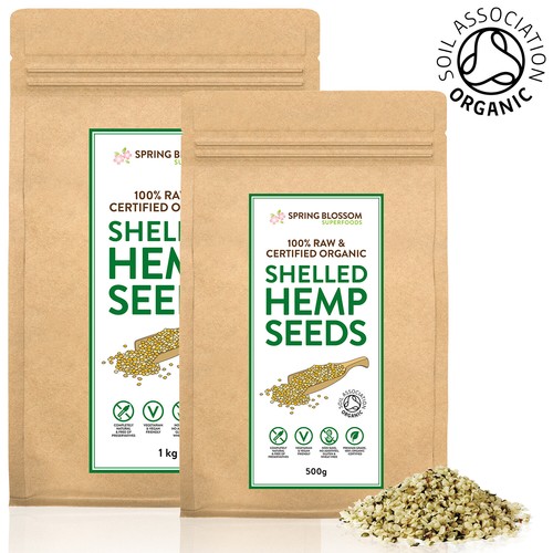 500g 1kg organic hemp seeds - 500g/1kg,