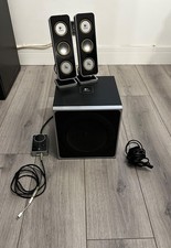 Logitech Z4 S-0175B Speakers 2.1 + Aux to lightening adapter - Fully Working