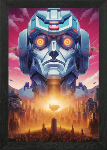 Massive mecha invasion - invasion, framed