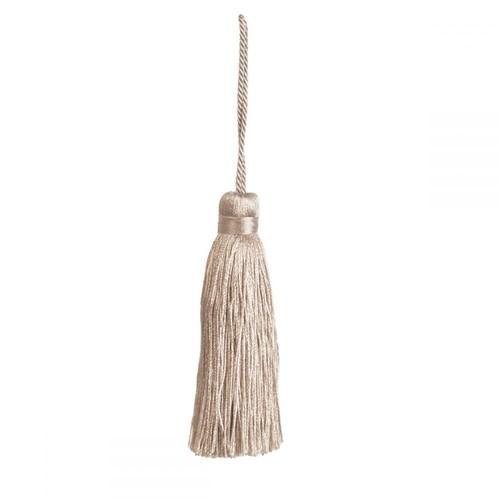 Beige plain key - plain, tassel