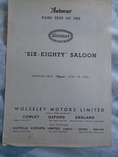 Wolseley 6/80 Saloon Autocar