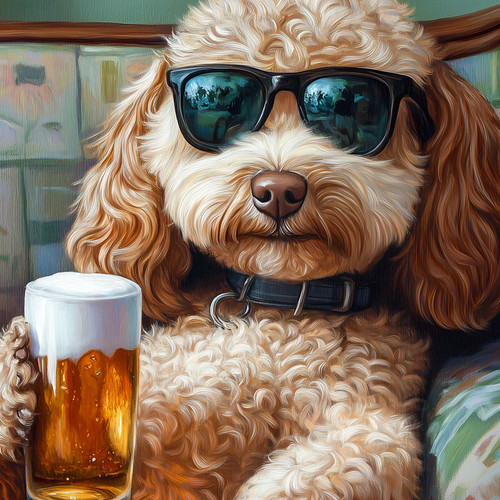 Dog mum card cockapoo birthday - mum,