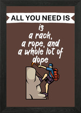 Climbing rack rope Framed Wall