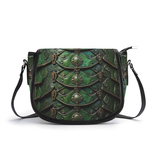 Green medieval genuine leather - green,