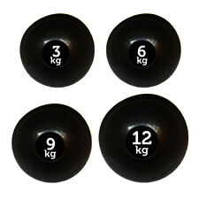 FXR Sports Black No Bounce Medicine Slam Ball Set 3kg, 6kg, 9kg & 12kg